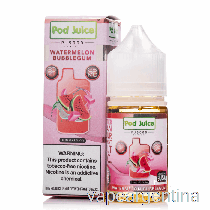 Chicle De Sandía - Jugo De Vaina Pj5000 - 30ml 35mg Vape Descartable